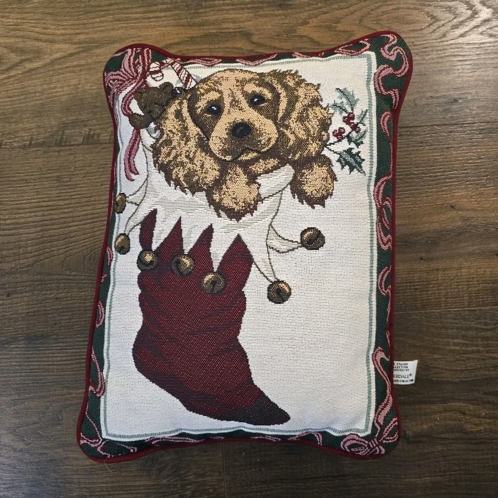 Riverdale Christmas Cocker Spaniel Stocking Pillow 14.5
